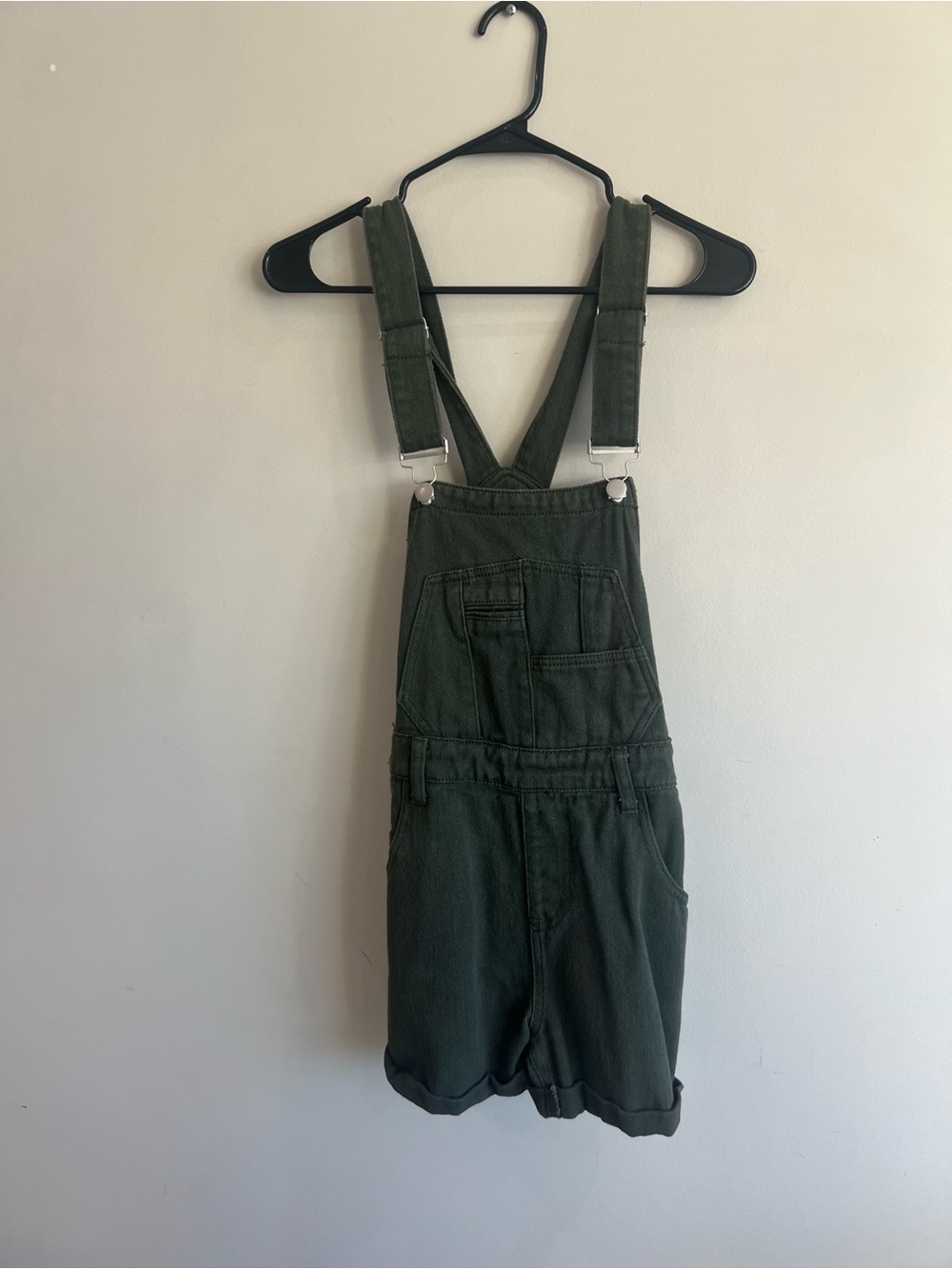 Army Green Short Overalls